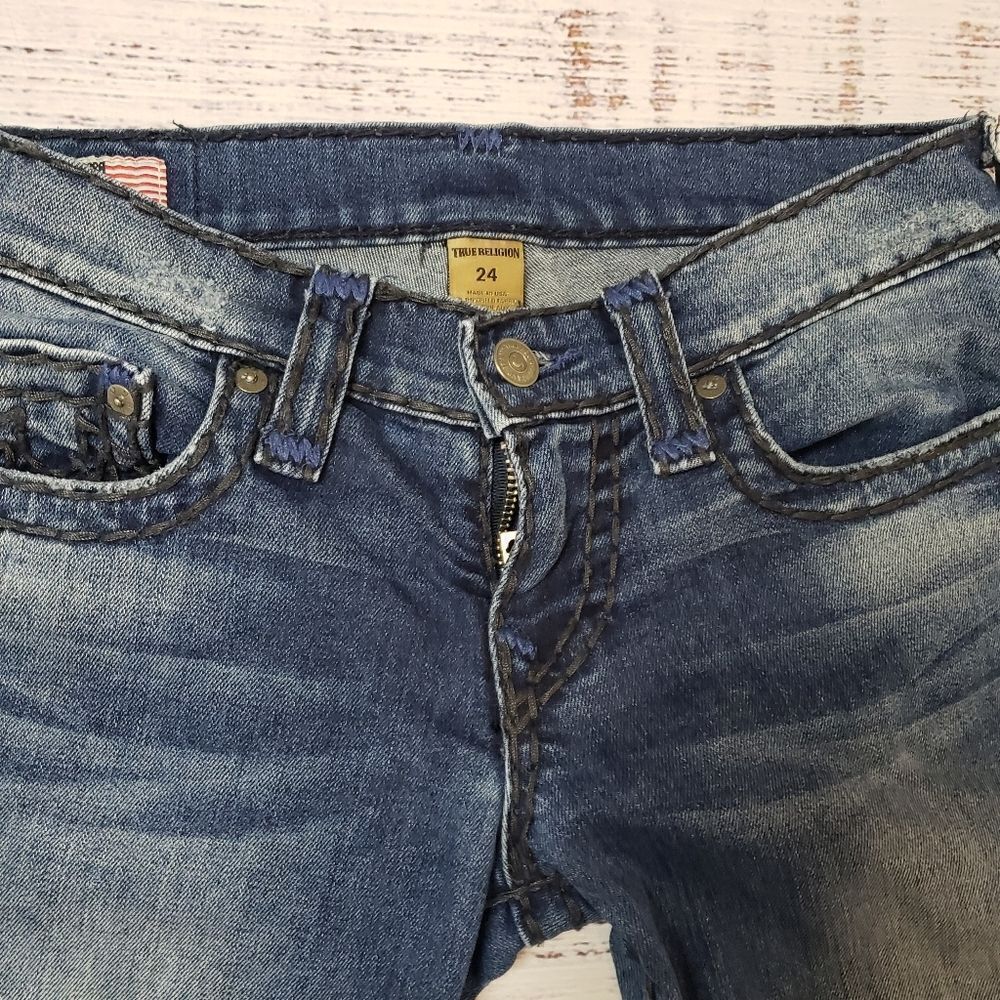 True Religion Cora Super T Slim Straight Jean 24 - Picture 4 of 13